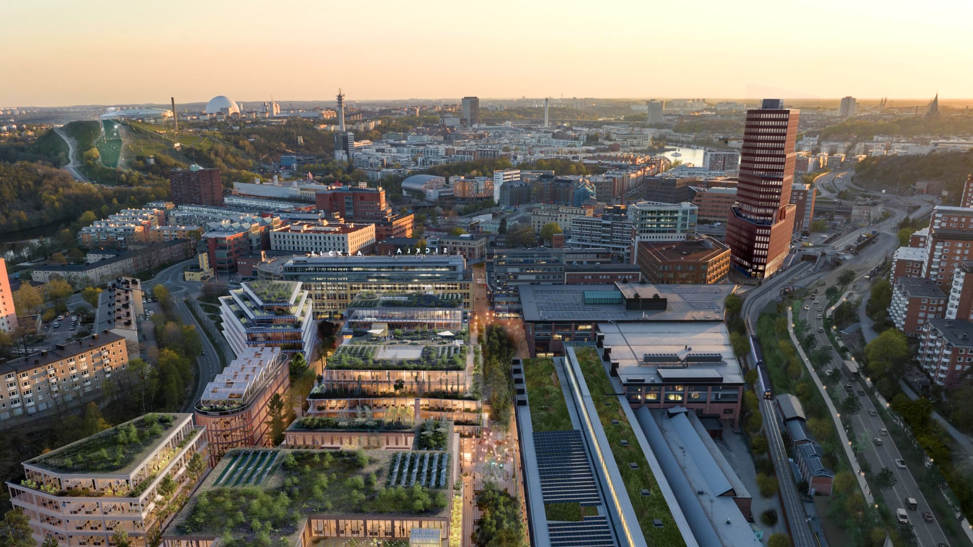 Sickla in Stockholm will be made almost entirely of timber