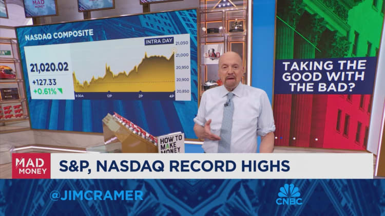 Jim Cramer lists positive and negative themes shaping market action