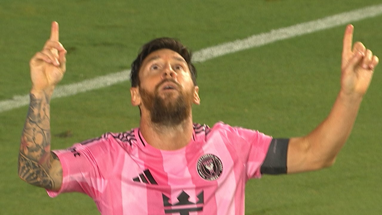 Inter Miami’s Lionel Messi takes away ball from goalkeeper and scores his second goal of game vs. Nashville Inter Miami’s Lionel Messi takes away ball from goalkeeper and scores his second goal of game vs. Nashville