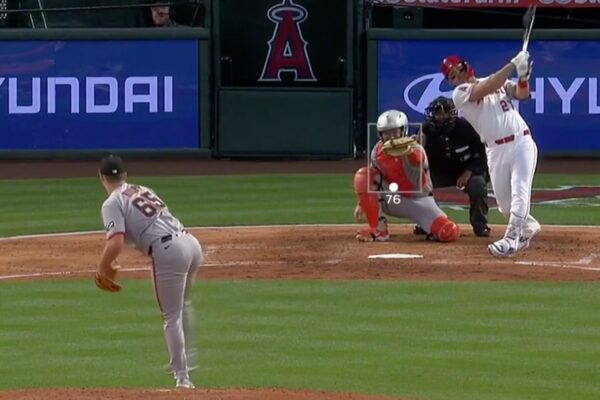 Angels’ Mike Trout crushes a 484-foot solo home run vs. Giants