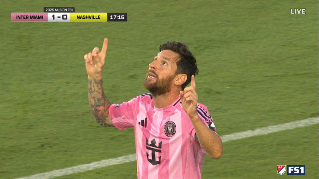 Lionel Messi scores on free kick to put Inter Miami on board vs. Nashville