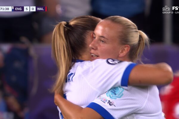 Beth Mead finishes inside the box, extending England's lead over Wales