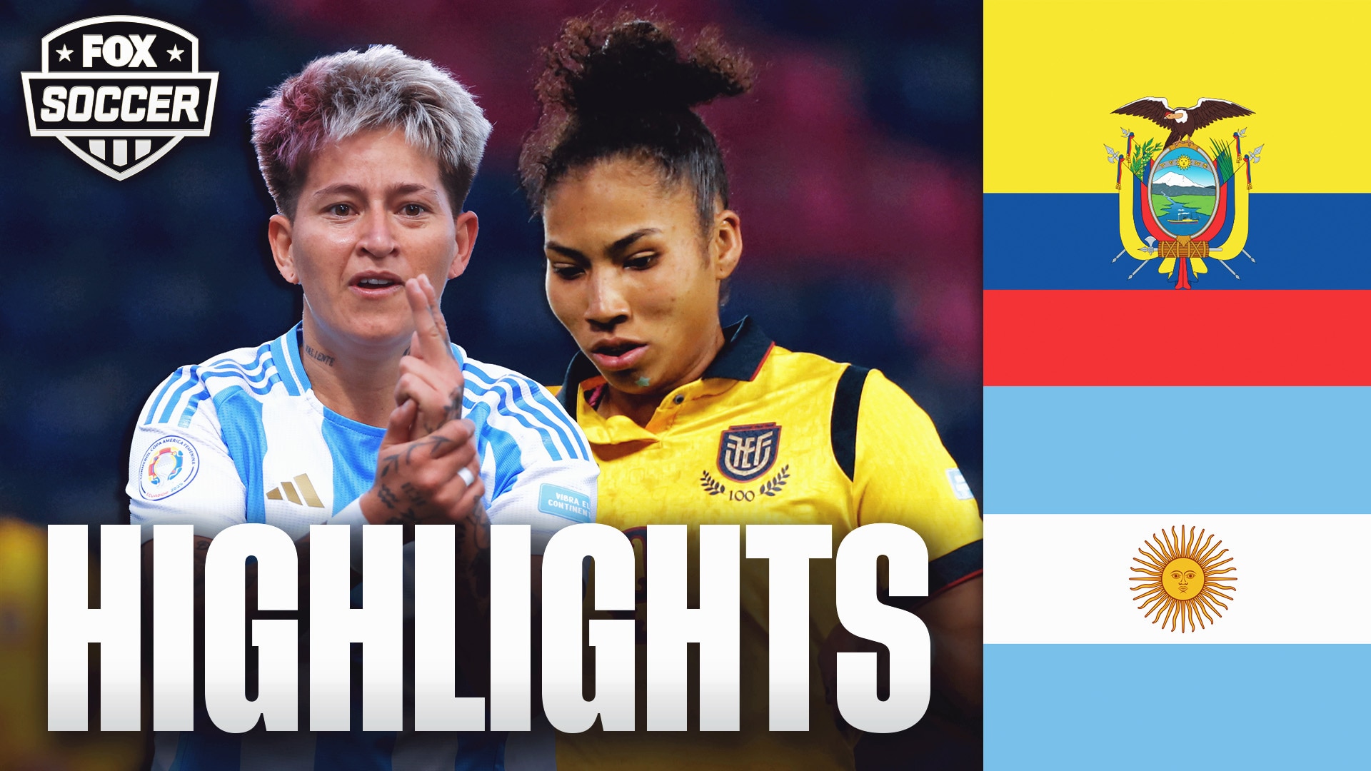 Ecuador vs. Argentina 2025 Copa América Femenina Highlights | FOX Soccer