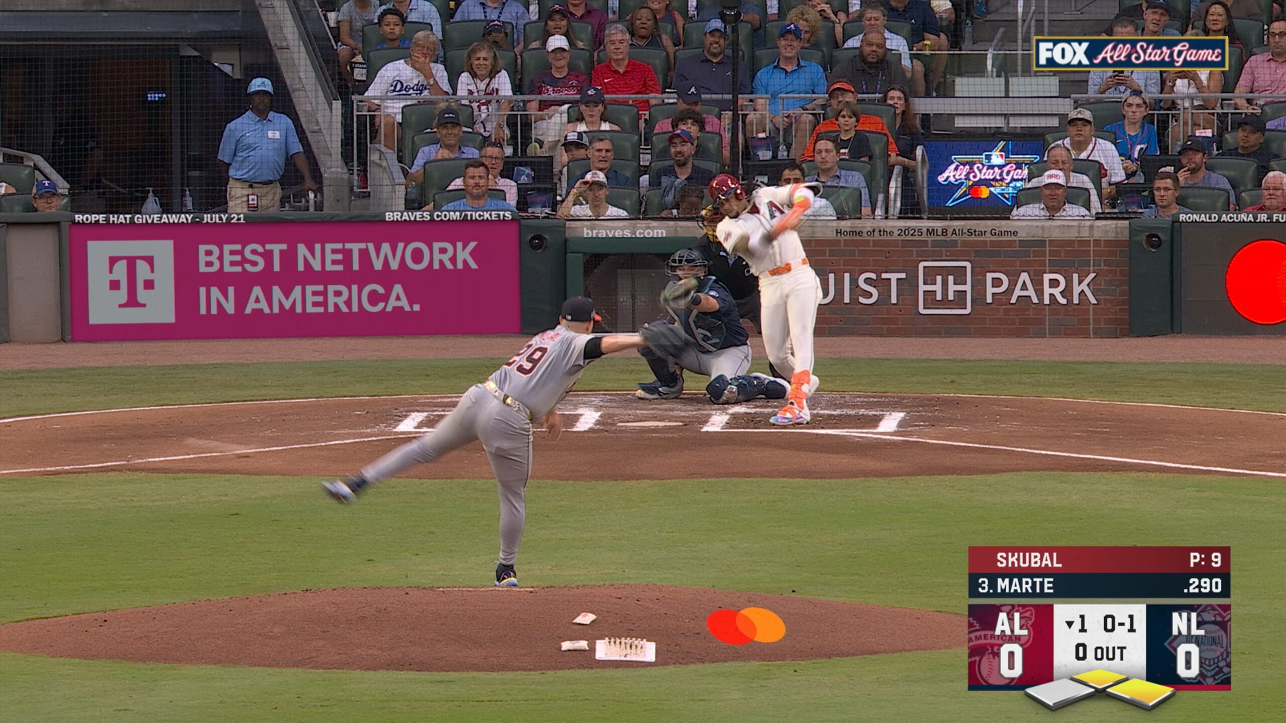 Ketel Marte hits bases clearing single to give N.L. the lead