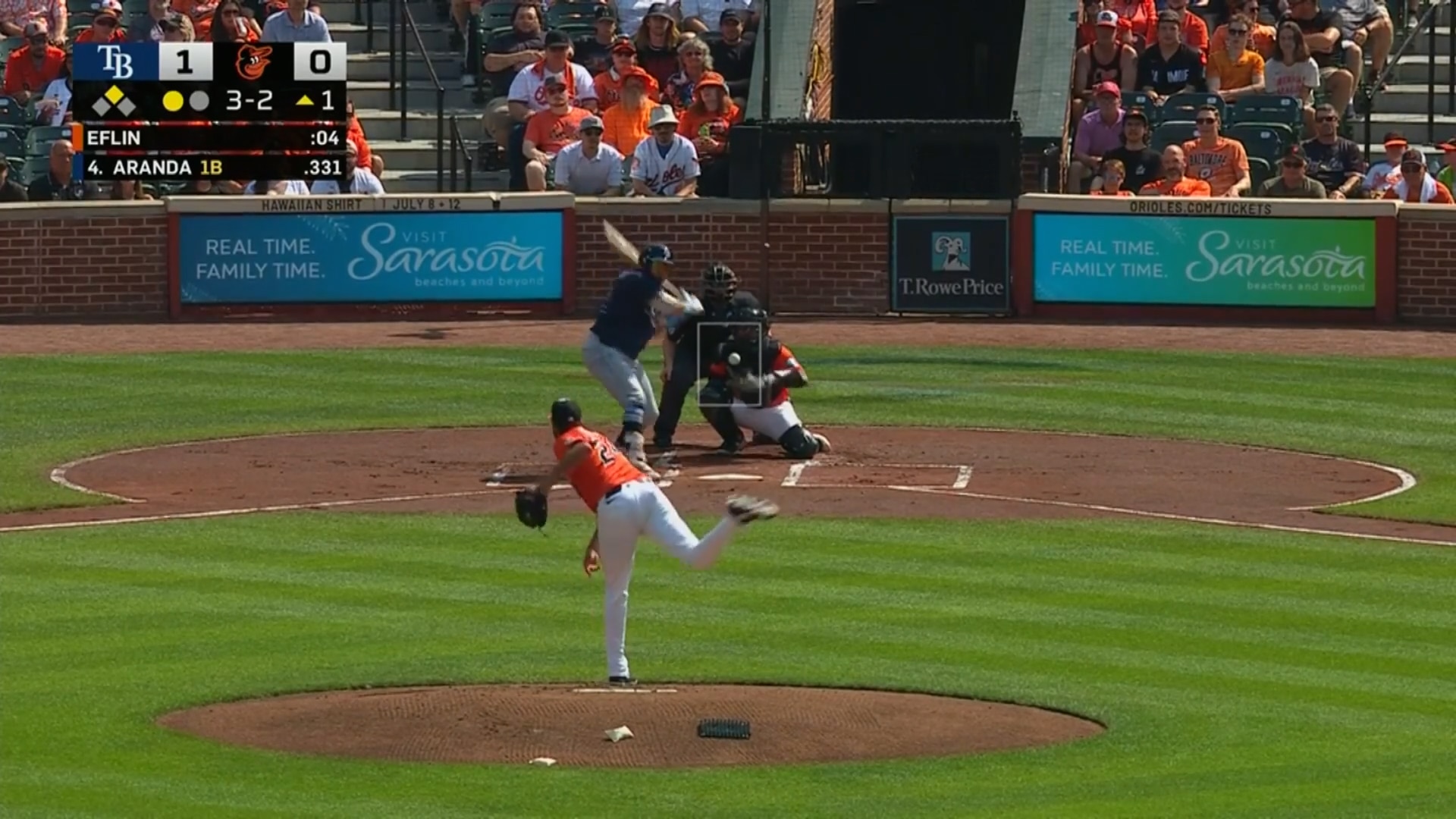 Rays' Jonathan Aranda smacks a 467-foot two-run home run vs. Orioles