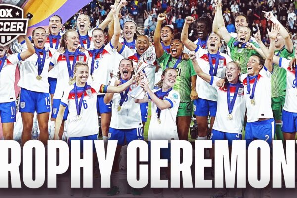 England's Full Trophy Ceremony after win over Spain in UEFA Women's Euro Final | FOX Soccer