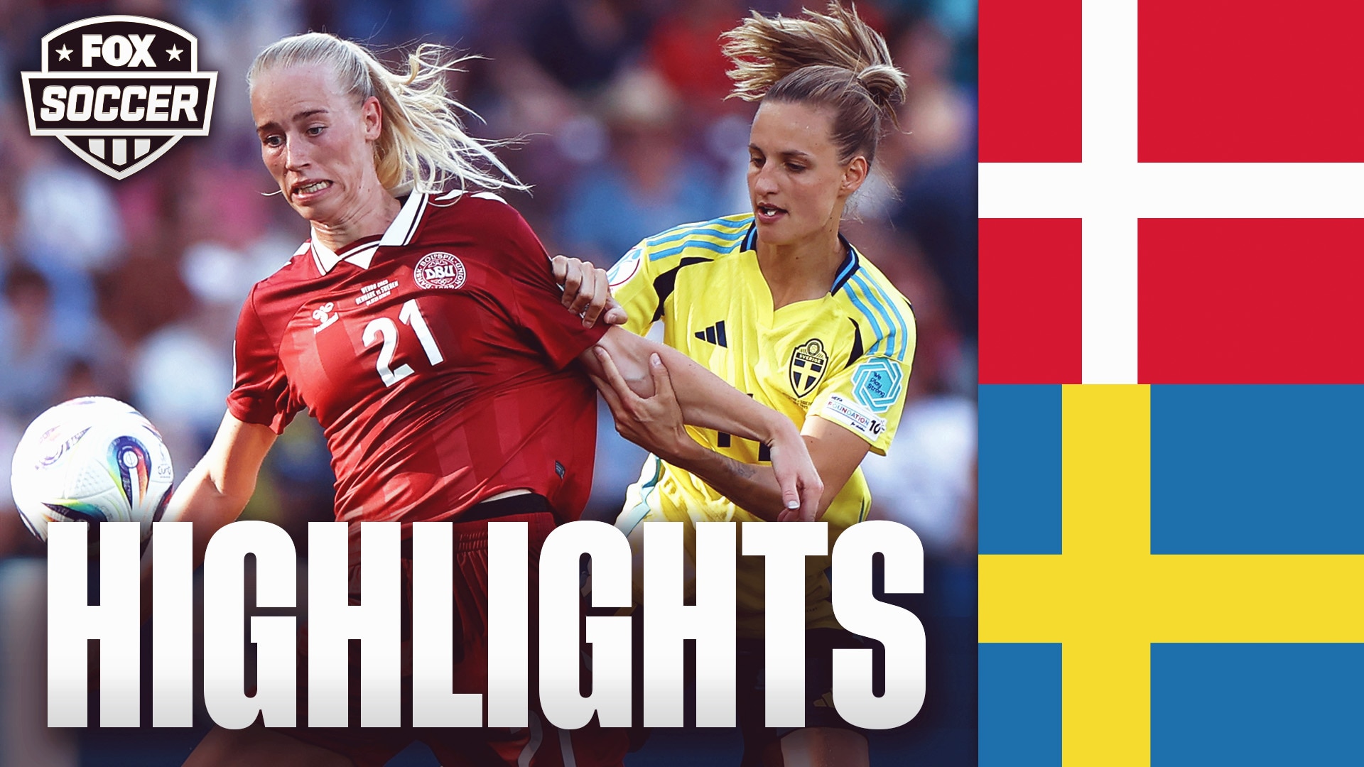 Denmark vs. Sweden UEFA Women's Euro 2025 Highlights | FOX Soccer
