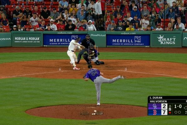 Jarren Duran crushes a three-run homer, sealing Red Sox's 10-2 win over Rockies