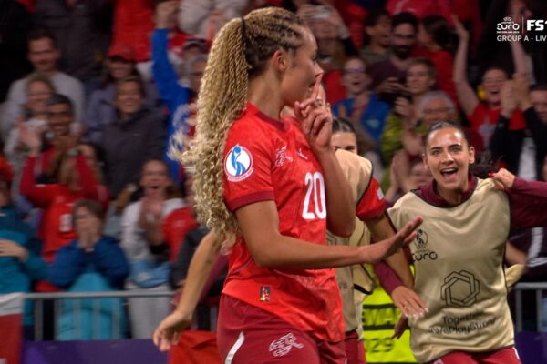 Alayah Pilgrim scores from outside the box, helping Switzerland defeat Iceland, 2-0