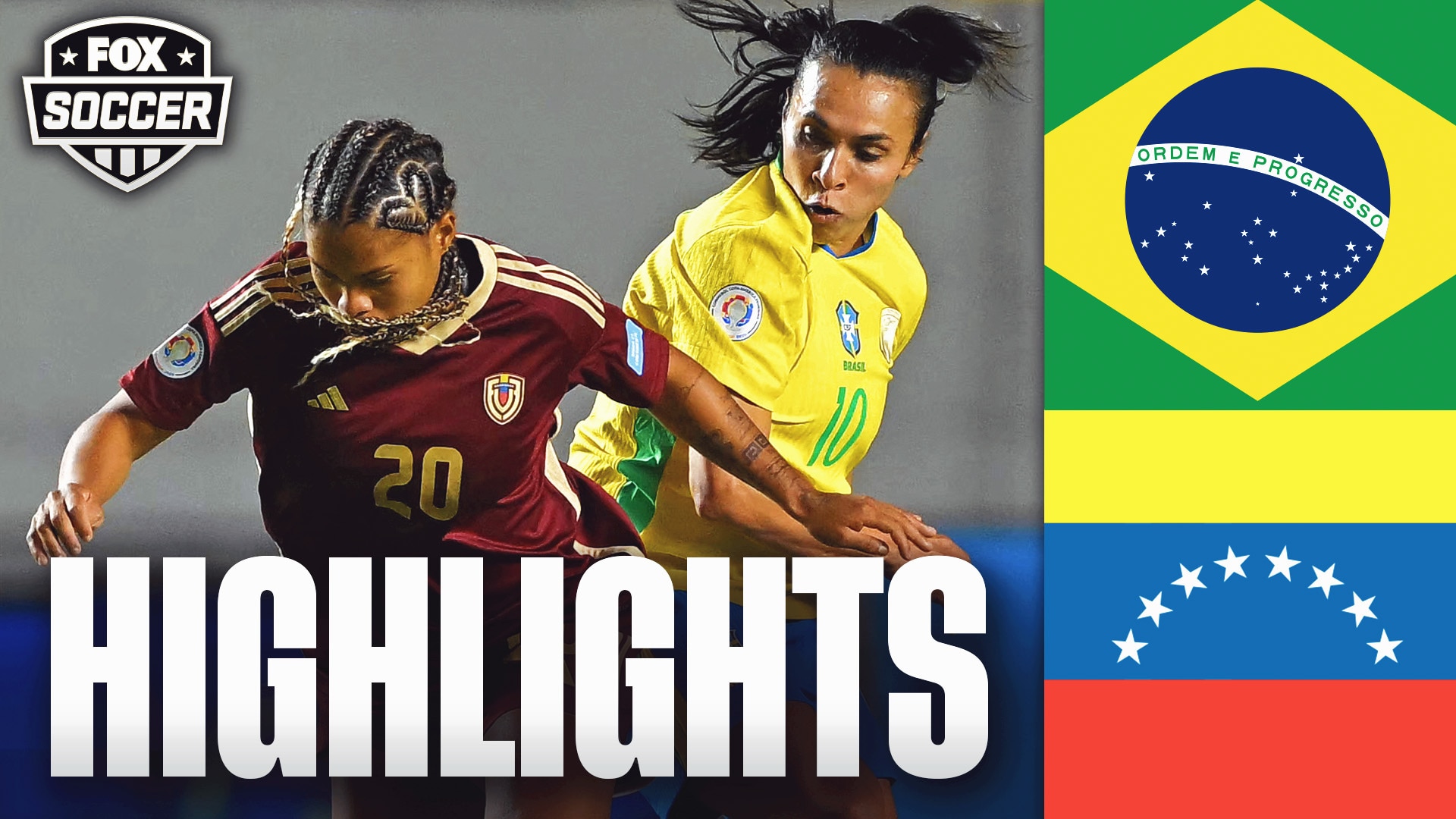 Brazil vs. Venezuela  2025 Copa América Femenina Highlights | FOX Soccer