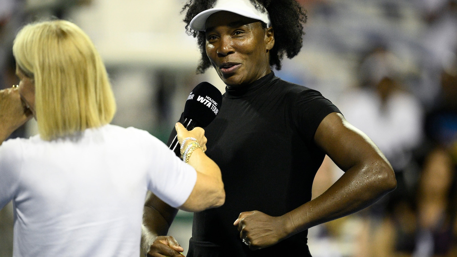 Venus Williams says she is engaged to Andrea Preti after her first singles win in 16 months