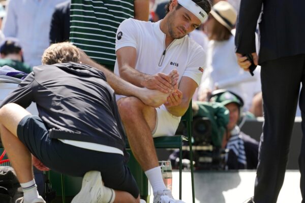 Taylor Fritz credits girlfriend Morgan Riddle after Wimbledon win sends him to semifinal Taylor Fritz credits girlfriend Morgan Riddle after Wimbledon win sends him to semifinal