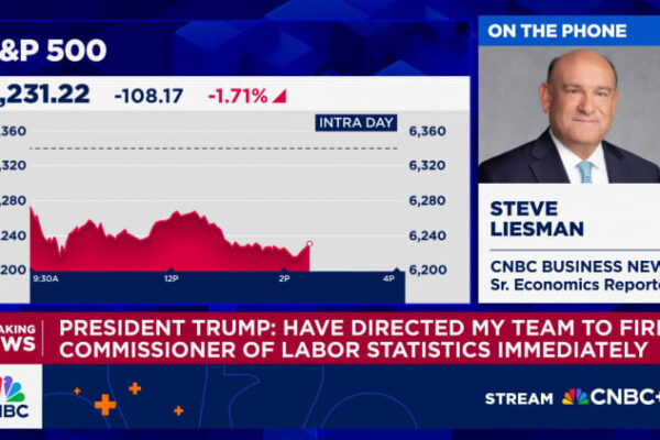 Trump fires commissioner of labor statistics after weaker-than-expected jobs figures slam markets