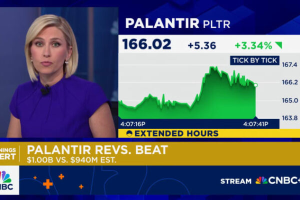 Palantir stock pops 7% after earnings on upbeat outlook driven by AI