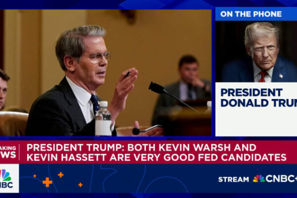 Trump says Treasury Secretary Bessent ‘does not want’ to be Fed chair, but 4 others in running