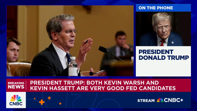 Trump says Treasury Secretary Bessent ‘does not want’ to be Fed chair, but 4 others in running