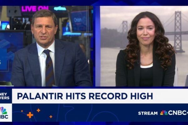 Palantir stock slumps 9%, falling for a fifth-straight day from record