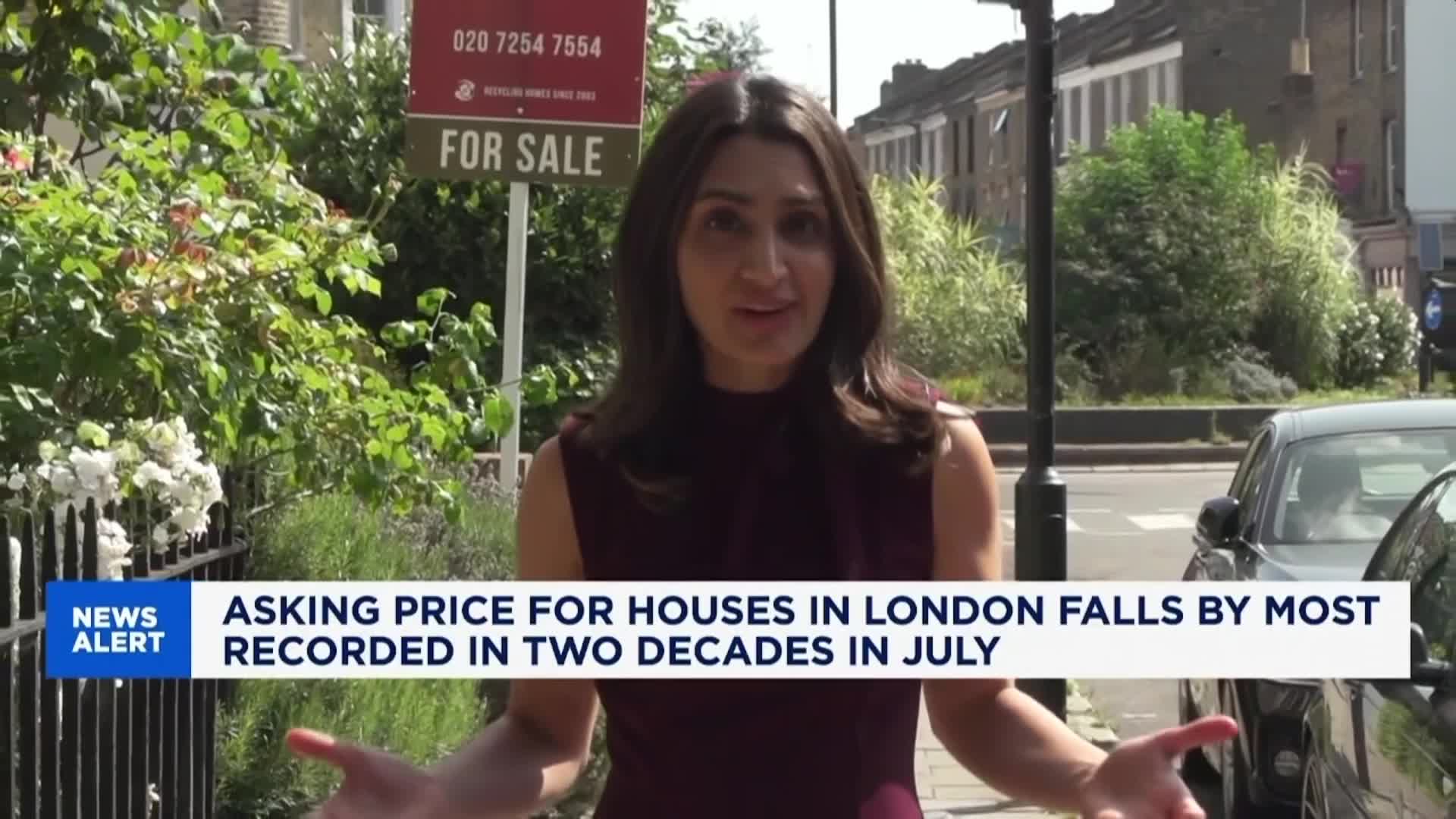 London housing market sees sharp drop in asking prices