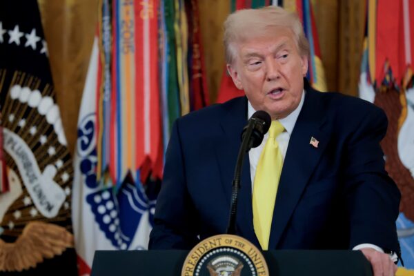 Trump warns courts against knocking down tariffs, says duties are ‘huge positive’ for stock market