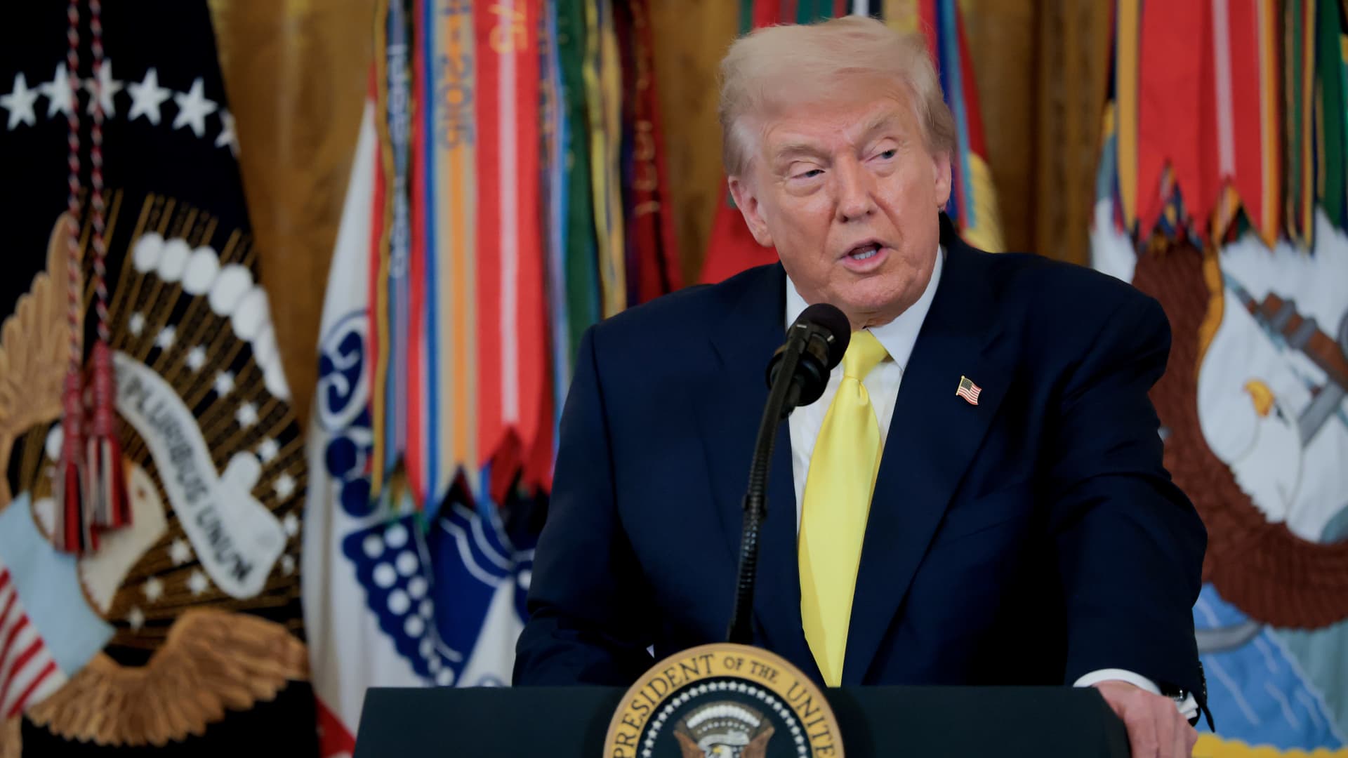 Trump warns courts against knocking down tariffs, says duties are ‘huge positive’ for stock market