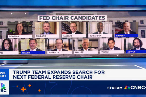 Trump considering 11 candidates for Fed chair, including David Zervos and Rick Rieder, sources say