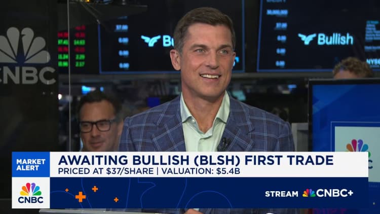 Bullish stock soars 83% in NYSE debut after crypto IPO