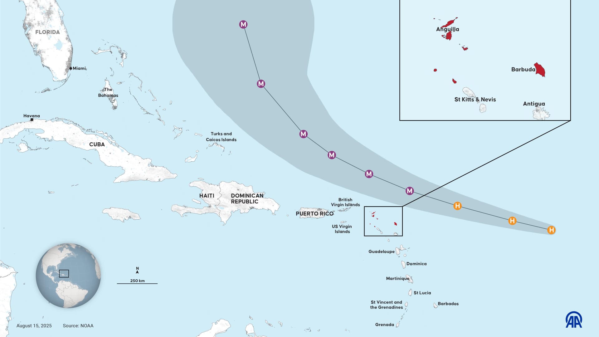 Strengthens to Category 4 in Caribbean