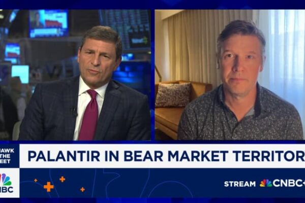 Palantir stock plummets 20% from highs in six-day losing streak