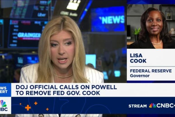 Trump official signals DOJ will investigate Fed Governor Cook