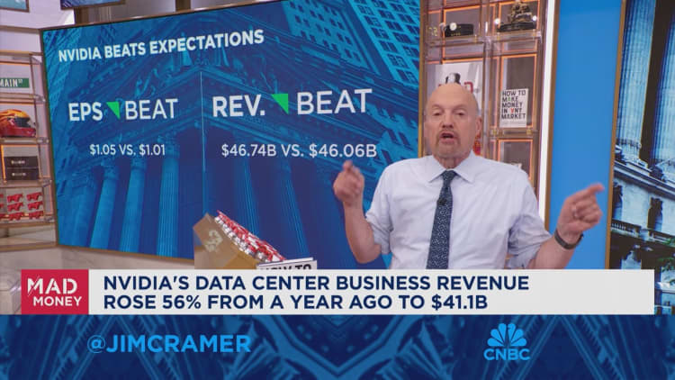 After Nvidia’s earnings beat, Cramer rejects fears of an AI bubble After Nvidia’s earnings beat, Cramer rejects fears of an AI bubble