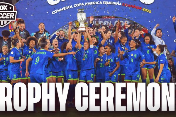 Brazil's Full Trophy Ceremony after win over Colombia in Copa América Femenina Finals | FOX Soccer