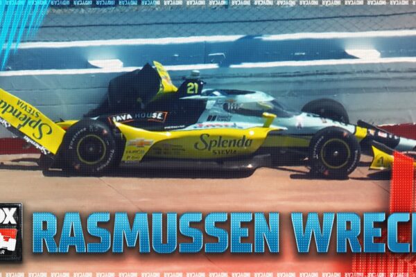 Christian Rasmussen crashes out on first lap of Borchetta Bourbon Music City Grand Prix