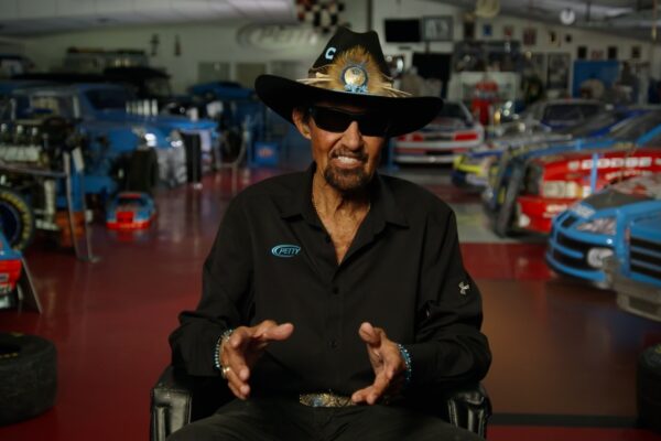 NASCAR legend Richard 'The King' Petty welcomes baseball fans to the Speedway Classic