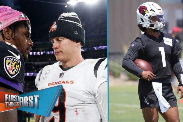 Joe Burrow slips underneath Lamar, Kyler Murray at bottom of Mahomes Mountain | First Things First