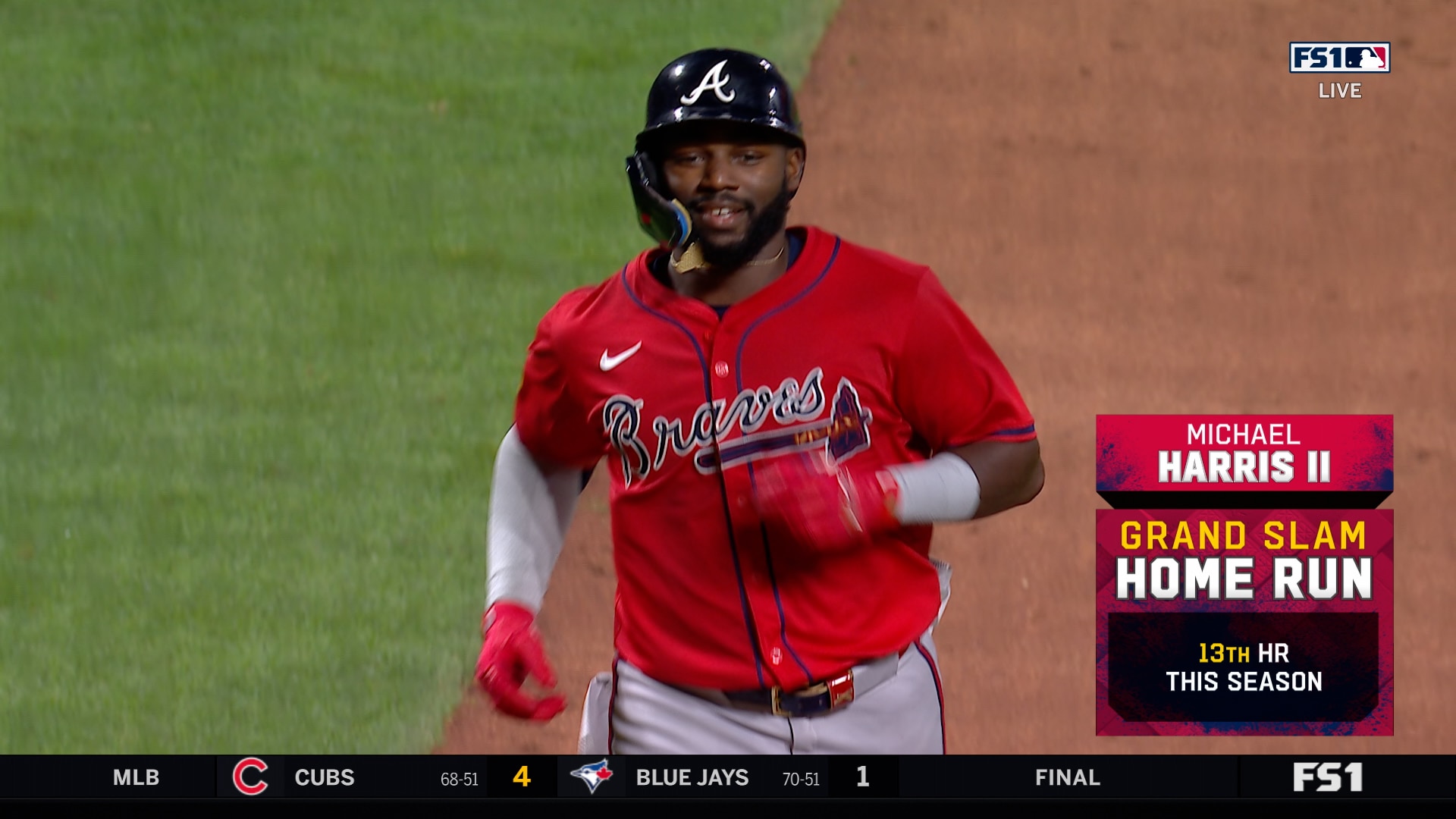 Braves' Michael Harris hits a GRAND SLAM to finish eight-run inning vs. Mets