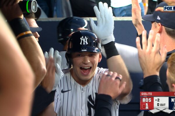 Yankees' Ben Rice crushes solo home run, tying game against Red Sox