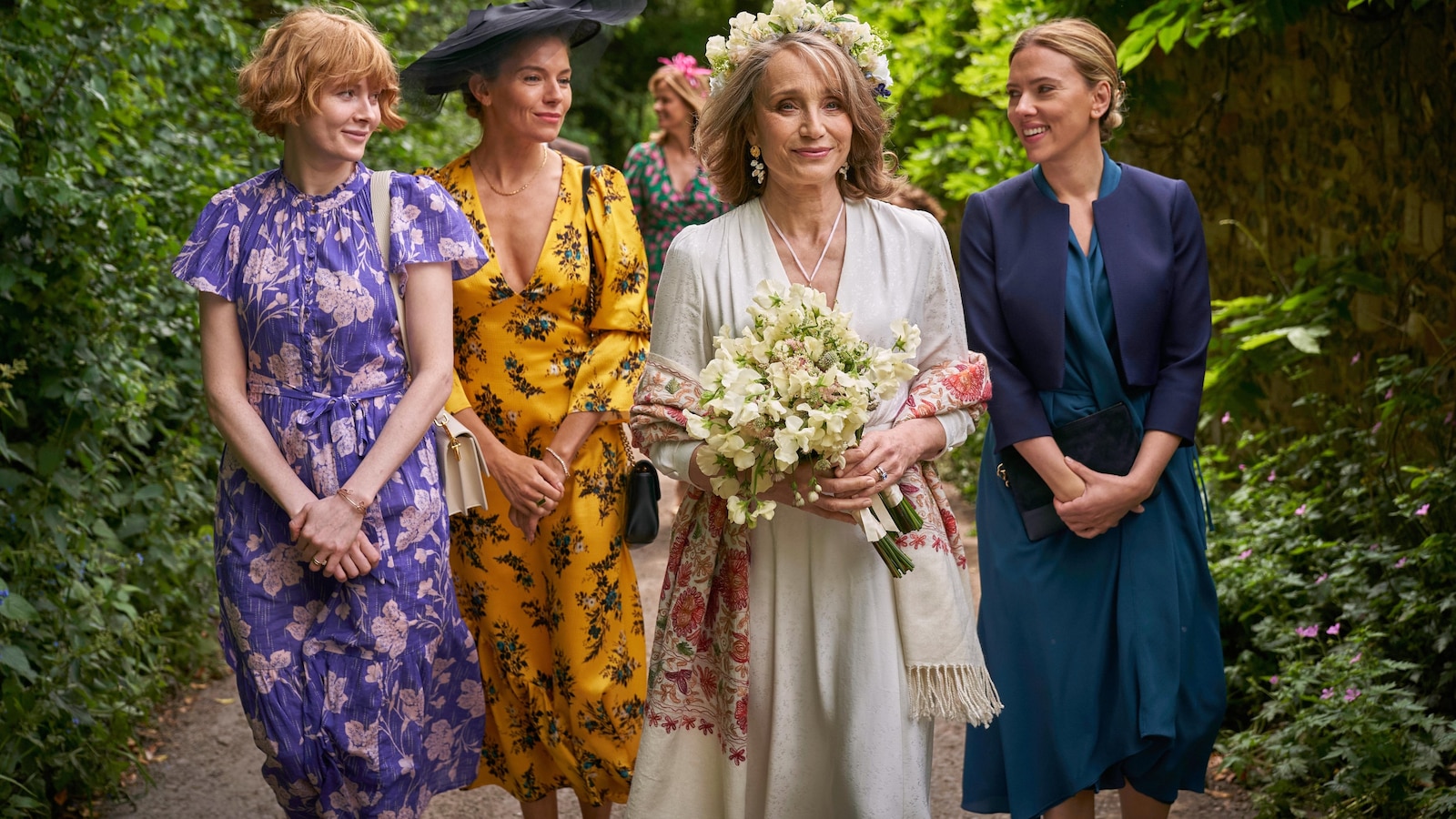 Movie Review: Kristin Scott Thomas directs Scarlett Johansson in comedic drama ‘My Mother’s Wedding’