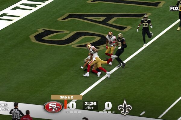 Mac Jones links up with Luke Farrell for 11-yd TD, giving 49ers lead over Saints