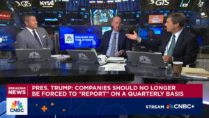 Trump advocates that companies stop reporting earnings on a quarterly basis