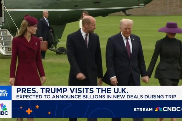 Trump’s state visit gets down to business as he heads to meet Starmer