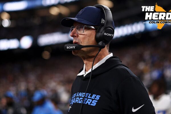 Colin Cowherd: Chargers HC Jim Harbaugh ‘Greatest Coach in History of Football’