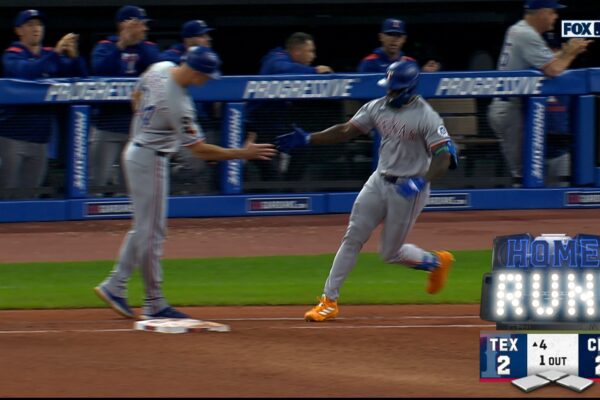 Rangers' Adolis Garcia launches solo HR, tying game against Guardians