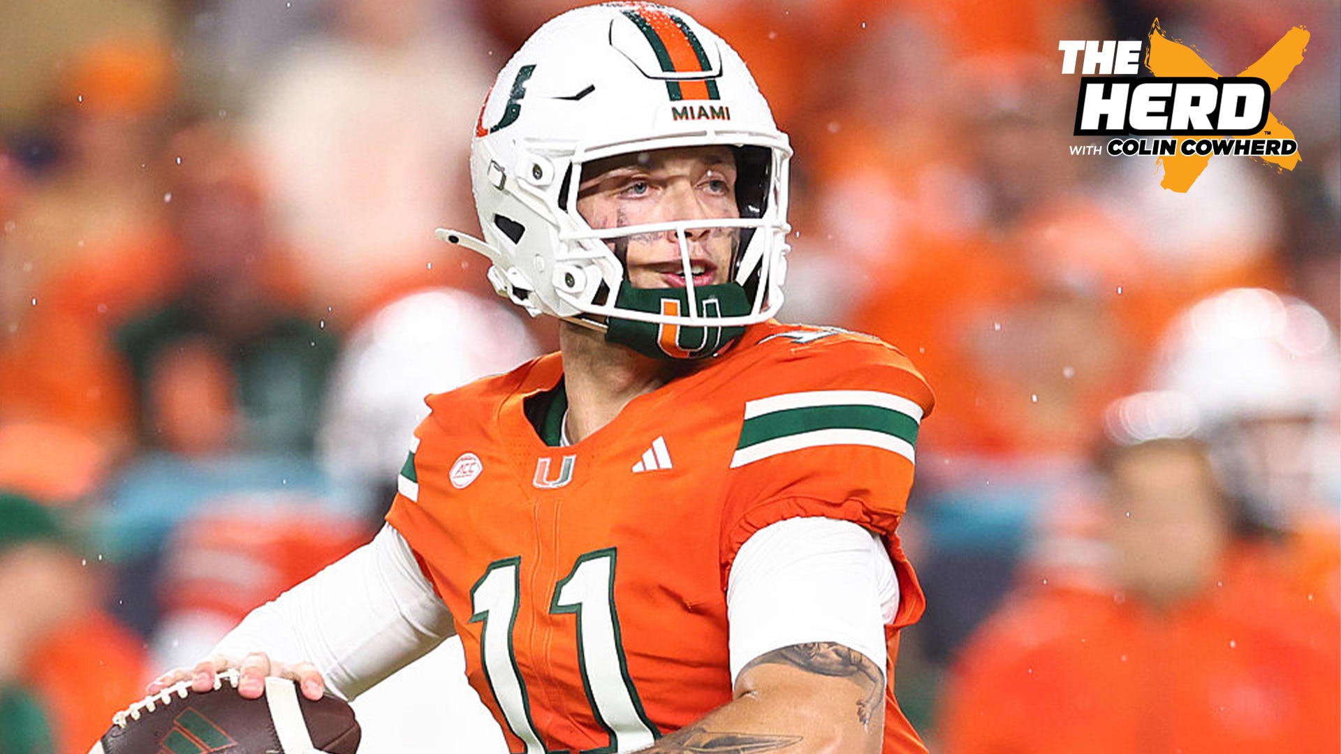 Carson Beck throws for 205 yards and 2 TDs in Miami's 27-24 win vs. Notre Dame, is the ACC back? | The Herd