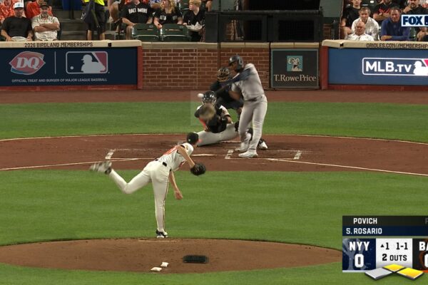 Amed Rosario's double drives in two runs, giving Yankees lead over Orioles