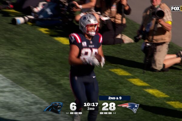 Drake Maye connects with Hunter Henry on 31-yard TD pass, extending Patriots’ lead over Panthers | NFL Highlights