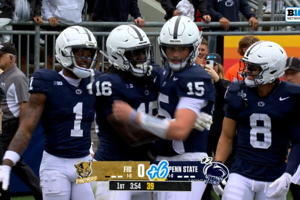 Drew Allar finds Khalil Dinkins for a touchdown to give Penn State early lead over FIU Drew Allar finds Khalil Dinkins for a touchdown to give Penn State early lead over FIU