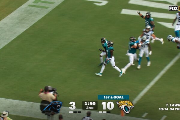Jaguars' Brian Thomas Jr. rushes for a 9-yd TD, extending lead over Panthers | NFL Highlights