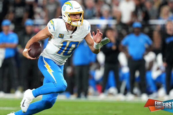 Justin Herbert off to a 2–0 start — Has he entered the Elite QB tier? | First Things First