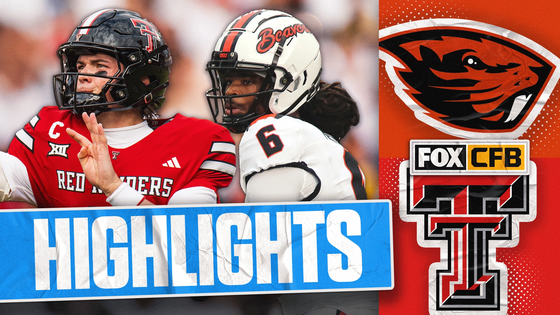 Oregon State Beavers vs. No. 21 Texas Tech Red Raiders Highlights | FOX College Football