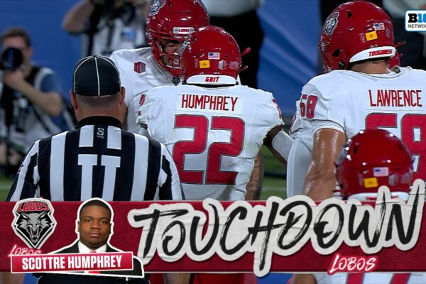 Scottre Humphrey punches in a TD, giving New Mexico lead over UCLA